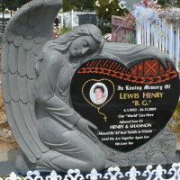 Angel Heart Headstone