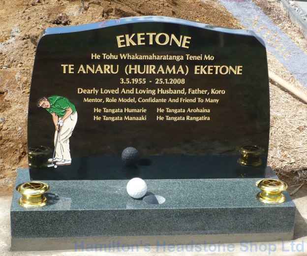Golf Headstone
