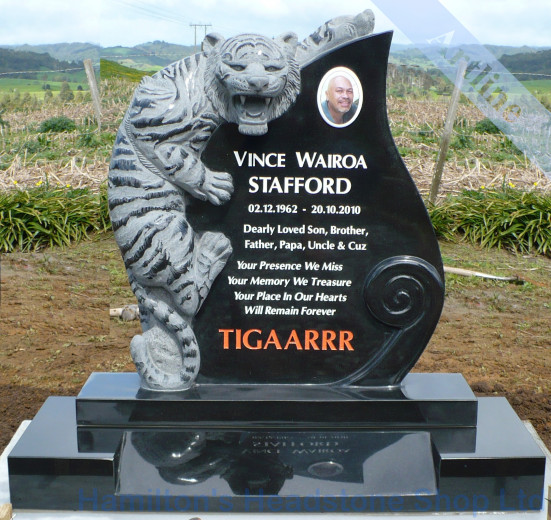 Tiger Headstone