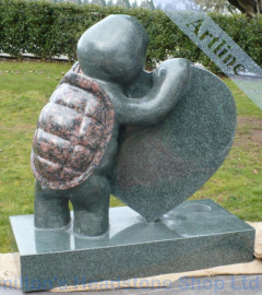 Carved Turtle Headstone