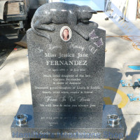 Carved Cat Headstone