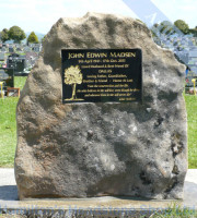 New Zealand Rock Headstone